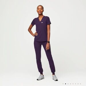 FIGS purple jam zamora jogger scrub pants